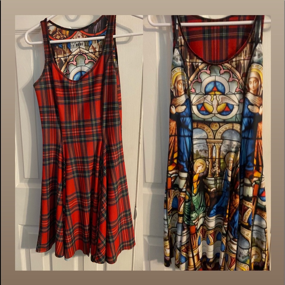 Tartan Red Vs Cathedral Inside Out Dress IOD